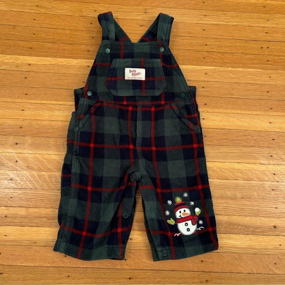 Osh Kosh B’Gosh Baby B’Gosh fleece winter plaid overalls